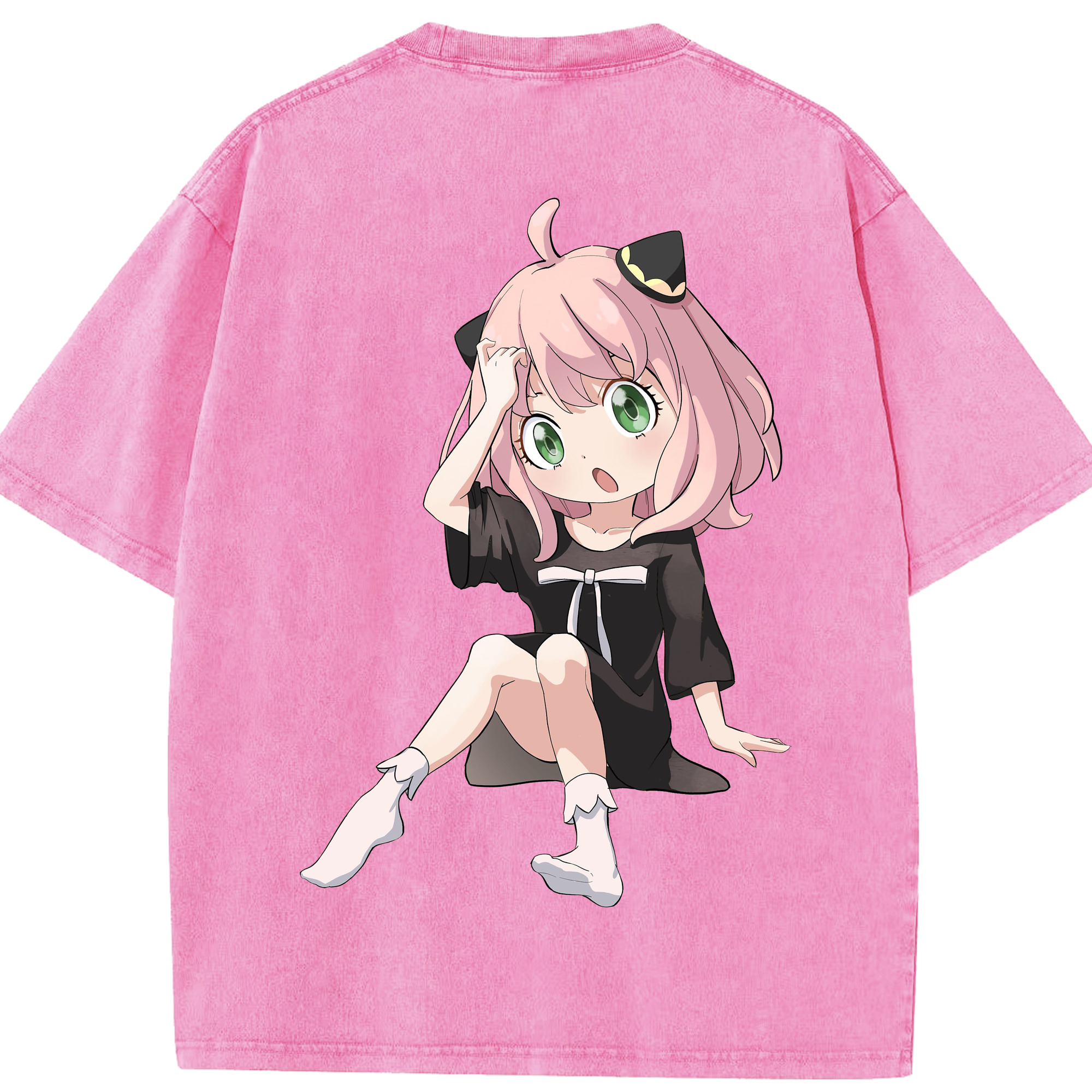 （画像用） SPY×FAMILY间谍家家酒 綿100% ヴィンテージ風 半袖Tシャツ（背面プリント）